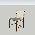 Leisure Chair with Wooden Frame White Fabric Backrest and Black Stripe Accents for Modern Spaces