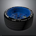 High Performance Car Tire With Blue Alloy Wheel Rim Size R18 22545 For Modern Vehicles