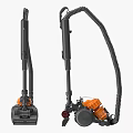 Black And Orange Vacuum Cleaners Featuring Upright Design And Flexible Hose