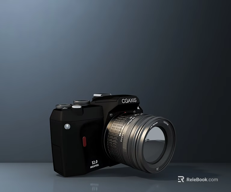 Black OCEANUS Digital Camera Featuring Professional Lens And Classic Vintage Design 3d model
