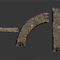 Ancient Building Stone Arch Components With Curved Design And Textured Surface