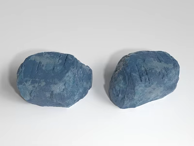 Blue Textured Artificial Rockery Stones For Garden Decoration And Landscaping 3d model