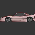 Red Ferrari Sports Car With Sleek Design And Rear Spoiler On Black Background