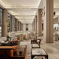 Luxurious Banquet Hall Interior With Crystal Chandeliers White Tables And Chairs