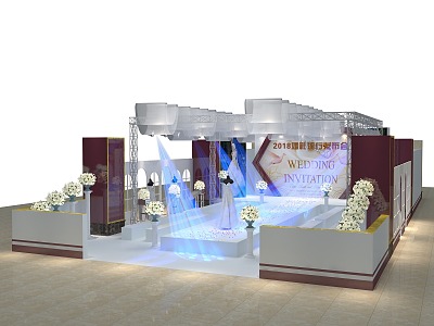 Wedding Exhibition Activity Desk 3d model