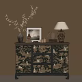 New Chinese-style Middle Ancient Side Cabinet 3d model