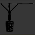 Black Adjustable Microphone Stand With Flexible Arms And Audio Cable