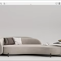 Modern Multiplayer Sofa Curved Sofa 3d model