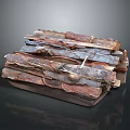 Arbor Wood Stacked Firewood Logs For Fireplace With Natural Brown Gray Red Tones