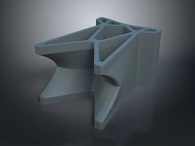 Modern Gray Dining Chair With Geometric Frame And Hollow Structural Design 3d model