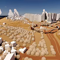 Commercial Equipment for Interactive Architectural Model Display with Scale Buildings and People