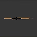 Orange Tactical Sniper Rifle With High Precision Scope And Modern Design
