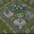 Modern Large Scale Industrial Plant Complex With Multiple Buildings Green Areas And Surrounding Roads
