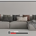 Modern corner sofa multiplayer corner sofa 3d model