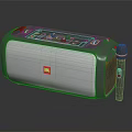 Modern Portable Electronic Speaker With Microphone And Control Buttons Design
