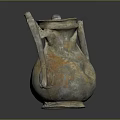 Ancient Ceramic Pitcher With Traditional Design Vintage Style Handle And Spout 3d model