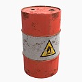 Industrial LOFT Oil Barrel Iron Barrel Old Oil Barrel 3d model