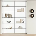 Modern Bookshelf Book Ornaments 3d model