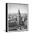 Black and White Landscape Paintings Featuring Big Ben Golden Gate Bridge Eiffel Tower and Bridge