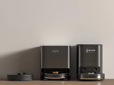 Advanced Smart Robot Vacuum Cleaners With Automatic Dust Collection And Charging Bases 3d model