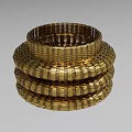 Elegant Golden Woven Stacked Rings Decorative Ornament Set for Home Decor