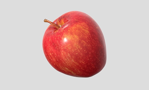 red apple cartoon apple 3d model