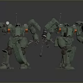 Mech Warrior Mech Soldier Machine Battlearm Mechanical Battlearm Machine Fighter Robot 3d model