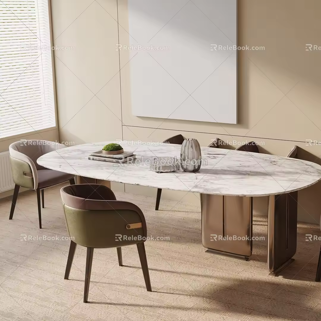 Modern table combination 3d model