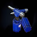 Blue Industrial Pneumatic Equipment With Ergonomic Grip Stable Base And Clear Label Design