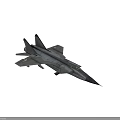 Modern Military Fighter Jet With Gray Aerodynamic Body Sharp Nose And Twin Tail