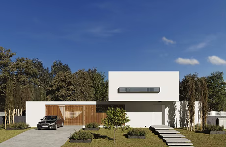 Modern single-family villa villa exterior 3d model