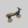 Wooden Children's Bed Modern Stylish Design With Green Frame Natural Wood Wheels And Sturdy Steps