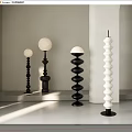 Modern Floor Lamp Simple Neoclassical Middle Ancient Floor Decorative Lamp 3d model