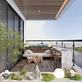 Roof Garden Design With Lush Green Plants Comfortable Seating And Scenic View