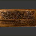 Wooden Carved Box With Floral And Vine Patterns Solid Wood Vintage Design
