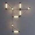 Modern Geometric Wall Light With LED Strip And Metal Frame For Contemporary Interior