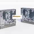 Industrial Equipment Metal Double Door Cabinets With Rustic Finish And Base Stand
