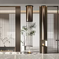 Elegant Modern Metal Mesh Room Divider For Interior Living Space Design