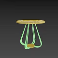 Modern Side Table With White Round Top And Sleek Metal Legs Design