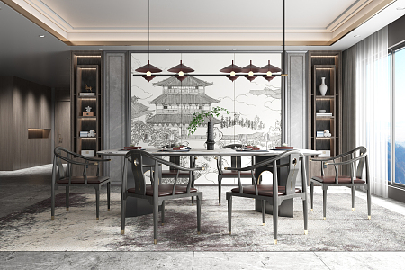 New Chinese Restaurant 3d model