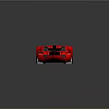 Red Sports Car With Streamlined Design Black Stripe Open Cockpit And Silver Accents