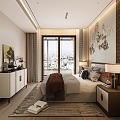 New Chinese bedroom 3d model