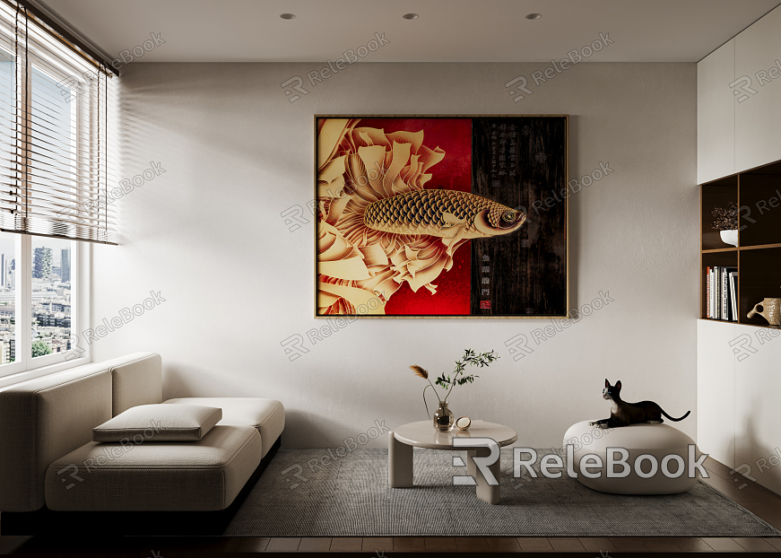 Quiet Living Room Decorative Paintings model