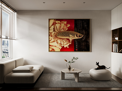 Quiet Living Room Decorative Paintings model