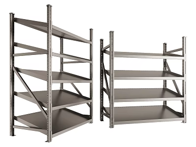 Sturdy Metal Multi tier Storage Shelving Unit For Home Garage Organization 3d model