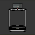 Modern Treadmill With Digital Display Screen And Black White Frame For Home Use 3d model