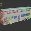 Gray Double Decker Bus Model With Transparent Windows And Modern Design