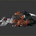 Game Movie Character Mechanical Wolves With Various Colors And Mechanical Design Features