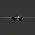 White Fighter Jet with Streamlined Design and Landing Gear on Ground