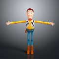Toy Character With Yellow Plaid Shirt Blue Jeans Brown Boots Red Hair And Outstretched Arms
